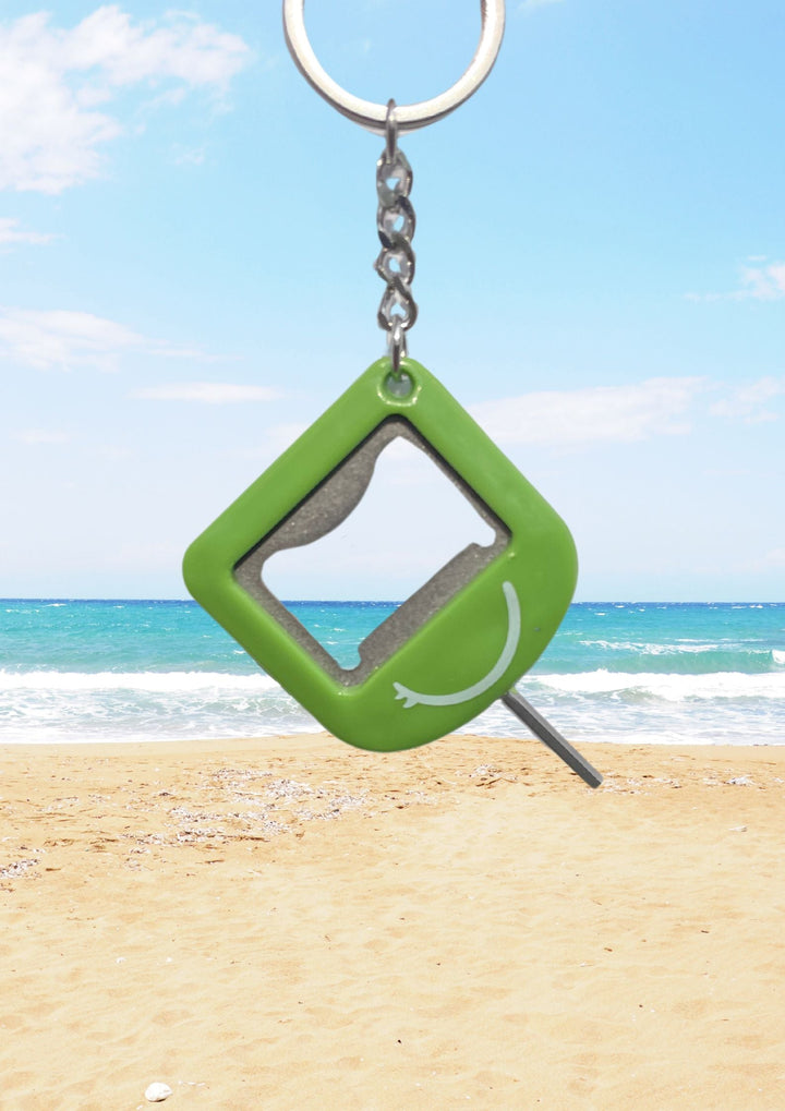 FinFlip - Ocean Olive - Surf Fin Tool &amp; Flaschenöffner Schlüsselanhänger
