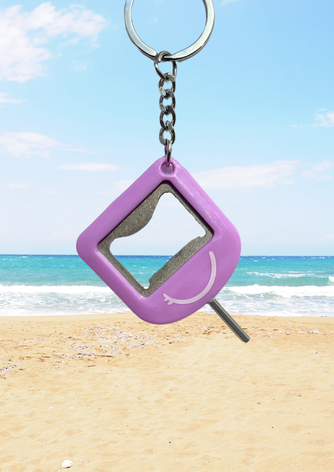 Surf Fin Tool - Bottle Opener Keychain with Screwdriver