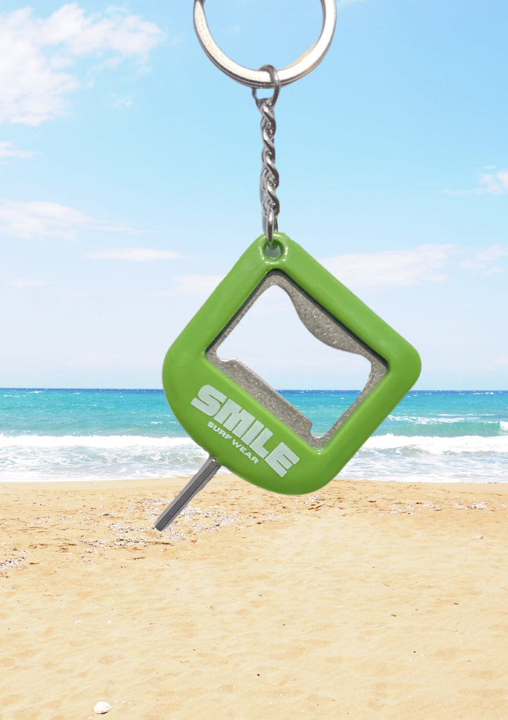 FinFlip - Ocean Olive - Surf Fin Tool &amp; Flaschenöffner Schlüsselanhänger